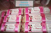 Tavolette di cioccolata personalizzate Minnie  battesimo compleannno festa comunione