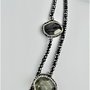 COLLANA LONGUETTE IN LABRADORITE ED EMATITE