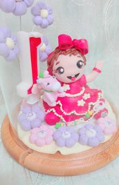 Regalo nascita o cake topper fimo