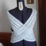 Sciarpa Corta Maglia Donna - Scaldacollo Incrociato Grigio Scuro, Morbido E Traspirante, Ideale Per Ufficio E Tempo Libero