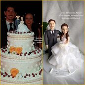 Cake topper sposi personalizzati in porcellana 