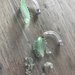 Foglia , pezzo di ricambio o sostituzione in vetro soffiato di Murano, color verde chiaro, per lampadari di Venini, Mazzega, Maria Teresa, con pezzi rotti