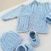 Cardigan / golfino / giachino / maglia bambino in azzurro chiaro 