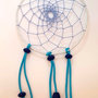dreamcatcher azzurro/blu con perline personalizzabile