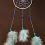 dreamcatcher azzurro/blu con piume personalizzabile
