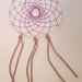 dreamcatcher bianco/viola/avorio personalizzabile