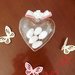 Scatolina portaconfetti a forma di cuore in plexiglass bomboniera nascita battesimo matrimonio 
