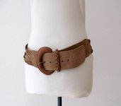 Cinturone vintage  in vera pelle - cintura in pelle