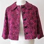 Giacca - giacchina  bolero - giacchina scaldacuore  - giacchina vintage - giacca broccato - giacca fuxia