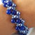 Bracciale LUXURY bicolore con perle blu e agata blu