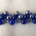 Bracciale LUXURY bicolore con perle blu e agata blu
