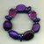 Bracciale elastico viola, bracciale moda, facile da indossare, bracciale da infilare, bracciale viola, bracciale importante