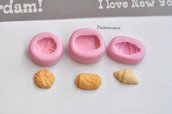Stampo Silicone Croissant-KIT 3stampi-Silicone,Stampo silicone 3d,Stampo gioielli,Stampo,Dollhouse,sapone,torta,biscotti,resina,Fimo,Made in italy-ST039