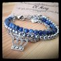 Bracciale triplo sodalite