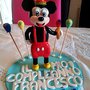 Cake Topper in fimo compleanno di Topolino personalizzabile