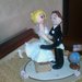 Cake topper in fimo per matrimonio sposi
