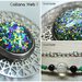 COLLANA WEB 1 - in acciaio e perline con cabochon glitter mix - NICKEL FREE