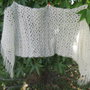 stola coprispalle in mohair bianco panna