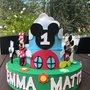 Torta scenografica- gomma- la casa di topolino- minnie 