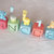 Cake topper cubi Multicolor primo compleanno giungla personalizzato 9 cubi lettere FRANCESCO