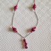 Collana con perle rosso ciliegia fatta a mano
