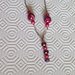 Collana con perle rosso ciliegia fatta a mano