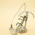 acqua pescatore scultura pescatore pescatore arte regalo per pescatore pescatore acciaio sport pesca pesce
