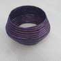 bracciale di carta viola metallizzato fatto a mano