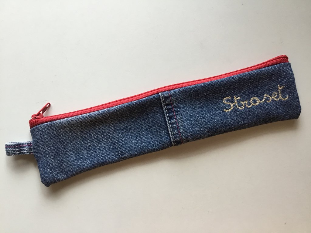 Mini astuccio portapenne in jeans - Bambini - Per l'asilo e la scuo