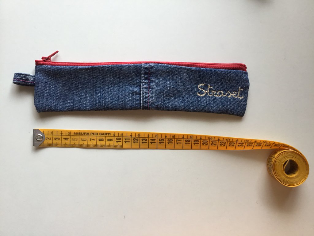 Mini astuccio portapenne in jeans - Bambini - Per l'asilo e la scu
