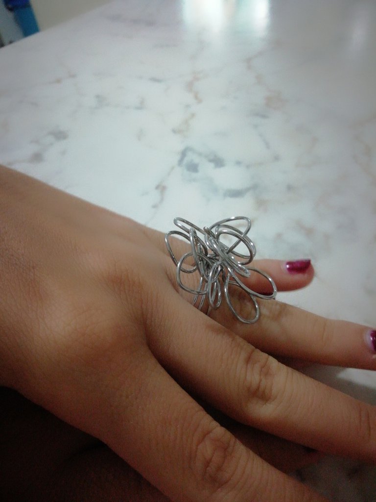 Anello Margherita In Acciaio Inox Regolabile - Minimalista Donna, Argento