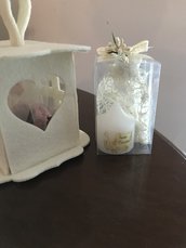 Bomboniera cresima candela profumata  personalizzabile per ogni evento matrimonio promessa comunione