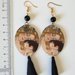 Klimt maternità orecchini di carta pendenti con perla nera