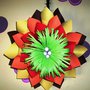 Maxi Fiore di Carta - Decorazione da Parete - Dalia - Origami Paper Flower Wall Decoration