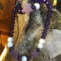 OFFERTA! Collana e bracciale viola e bianco 