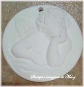 Stampo medaglia angelo in gomma siliconica