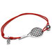 Bracciale di corda con pendente charm in argento Racchetta da tennis con pallina fatto a mano