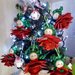 Decorazioni albero di Natale in fommy gomma crepla rosso fatina dei fiori 