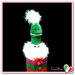 Rivestimento colorato Babbo Natale per bottiglia di vino all'uncinetto