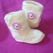 Stivaletti  scarpine crochet neonato bebè Babbo Natale 