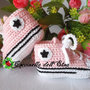 SCARPETTE NEONATO A UNCINETTO 0-3 mesi CONVERSE ALL STAR in cotone ROSA CIPRIA IDEE REGALO NASCITA