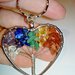 Portachiavi Albero Della Vita Con Cristalli 7 Chakra - Cuore In Pietra Naturale - Portafortuna Con Biglietto Auguri