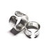 Anello in argento midi per falangi, fatto a mano, regolabile, set di 2 anelli