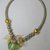 Girocollo con vetro di Murano - Collana con cuore verde - vetro Murano - perle Veneziane - collana con nodi