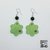 Orecchini fiori, orecchini verdi, orecchini perla, verde giada, perla ossidiana, orecchini pendenti, orecchini fimo, effetto pietra