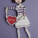 Valentine's paper doll- I give you my heart