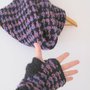  Sciarpa e guanti in lana- guanti senza dita - Collo - Sciarpa ad anello -