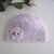 Cappellino neonata uncinetto cotone melange bianco - rosa tenue - lilla nascita bambina