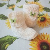 Stivaletti  scarpine crochet neonato bebè  