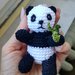 Panda portachiavi all'uncinetto, portachiavi panda fatto a mano, amanti degli animali, regalo per lui, regalo per lei